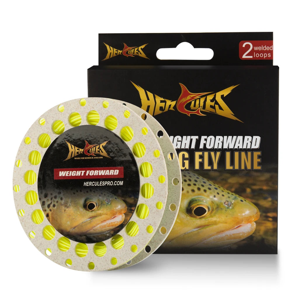 HERCULES Fliegenschnur WF – Floating Fly Line mit geschweißten Schlaufen (30m)